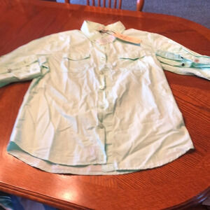 Le Chateau Mint Green Button Up Premium Dress Shirt NWT Large